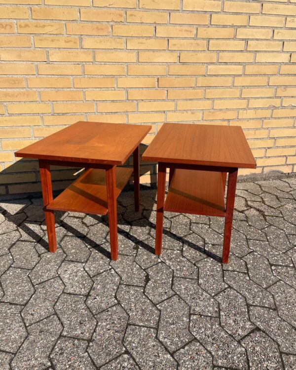 Twins Teak sofaborde med underhylde