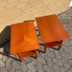 Twins Teak sofaborde med underhylde