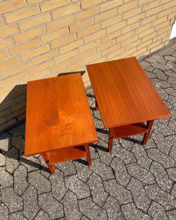 Twins Teak sofaborde med underhylde